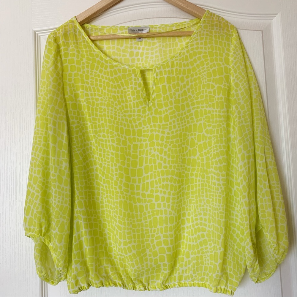 Medium stylish yellow blouse with sleeves
